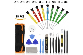ED-80625 25件精密螺丝刀套装撬工具套装维修套件，适用于iPhone和小型电子产品