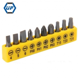 10 PCs Conjuntos de Bits de Chave de Fenda Multifuncionais + 1 Pcs Magnético de Conexão Rápida Conjuntos de Ferramentas de Bits de Chave de Fenda de Metal