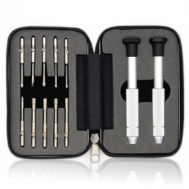 12pcs/ set Precision Stainless Steel Screwdriver Set Kit Watch Repair Tools Aluminum Handle for Sunglasses Eyeglasses