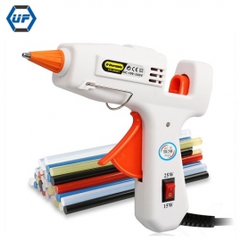 China 2019 DIY Power Adjustable Electric Heat Glue Gun Repair Tool Kit Mini Hot Melt Gun with Glue Sticks factory