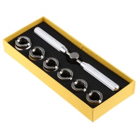 China 6 Case Openers for Watch 18.5-29.5mm Six Different Size Grooved Chucks 5537 Watch Back Case Opener Watch Repair Tool factory