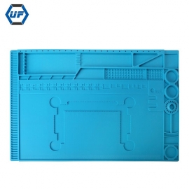 KS-630018 Blue Silicone Heat Resistant Soldering Work Mat For Repairing Mobile Phone Laptop Motherboard