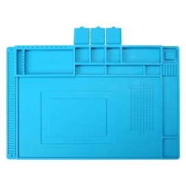 中国KS-630027 450 * 300蓝色硅胶耐热焊接工作垫，用于维修手机笔记本电脑主板工厂