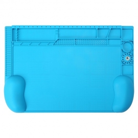 KS-630028 450 * 300 Tappetino da lavoro per saldatura termoresistente in silicone blu per la riparazione della scheda madre del computer portatile