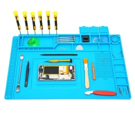 China KS-6345Heat Resistant Silicone Mat Magnetic Soldering Pad Repair Work Place factory