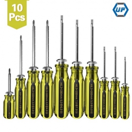 Kings'dun 10 in 1 Multi-size Single Double Head Household Screwdriver Set