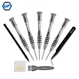 Kingsdun 10 in 1 High Quality Alumiun Alloy Handle Metal Screwdriver Set Repair Tool Kit for Macbook