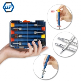 China Kingsdun 12PCS Magnetic Screwdriver Set Precision Screwdriver Set iPhone with Adjustable Flexible Bit factory