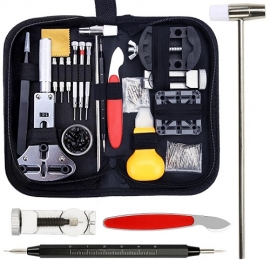 Kingsdun 147 pcs Kit de Reparo do Relógio Profissional Chave de Fenda Barra de Primavera Conjunto de Ferramentas, Relógio Banda Link Pin Conjunto de Ferramentas com Maleta