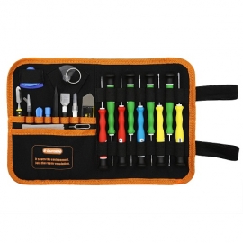 Outils de réparation multifonctions Kingsdun 25 en 1 Kit tournevis Outils d'ouverture de brucelles pour appareils électroniques grand public