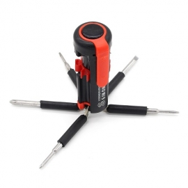 Kingsdun 6 in 1 Multi mini screwdriver with LED Torch Flashlight