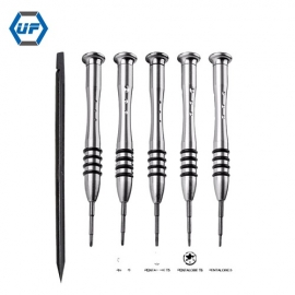 La fábrica de China Juego de destornilladores Kingsdun de 6 piezas Y2.0 Torx T5 T6 Juego de herramientas de reparación de destornilladores para MacBook Air y Pro