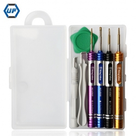 Kingsdun 7 in 1 Mobile Phone Repair Tools Kit Aluminum Alloy Handle Screwdriver Set for iPhone 6 7 8 X