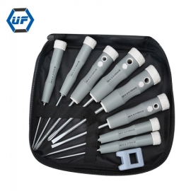 China Kingsdun 9pcs Ergonomic Comfortable Non-skid Handle Magnetic Screwdriver Set Heavy Duty Craftsman Tool kit factory