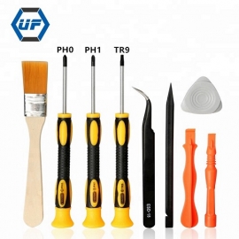 Chine Kingsdun 9pcs Kit d'outils de réparation Tournevis cruciformes Outils d'ouverture de pince à épiler ESD pour console de jeux usine