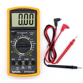 Kingsdun Best Digital Multimeter LCD AC/DC Ammeter Resistance Capacitance EXCEL DT9205A