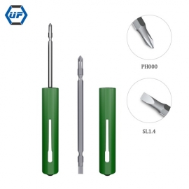 China Kingsdun Green Double Head Pen Type Gift Phillips Slotted Promotional Mini Tool Sets Bits Pen Shaped Screwdriver With LOGO factory