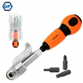 Kingsdun L Type Professional Right Angle 90 Degree Rotary Handle Screwdriver Labor Saving Repair Tool