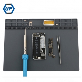 Chine Kingsdun Doux Silicone Work Pad Isolant Résistant À La Chaleur Bureau Pistolet À Air Chaud Station Tapis Mobile Téléphone BGA PCB À Souder Outil De Réparation usine