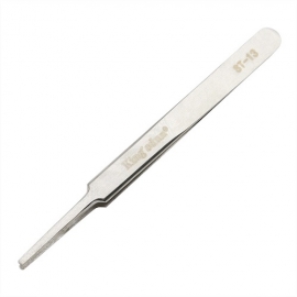 China Kingsdun Stainless Steel Tweezer Flat Tip Tweezer for Electronics Industry factory