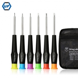 China Kingsdun Wholesale 6 in 1 Triangle Head Bit Screwdriver Set for Toy repairing factory
