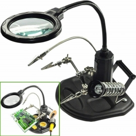 China LED Light Auxiliary Hand Amplifier - Beleuchtete schwere Glashalterung mit Auxiliary Clip Alligator Clip-Fabrik