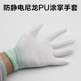 中国防滑无绒防静电掌形手套防静电手套工厂