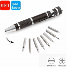 Tournevis de poche, tournevis de précision stylo 8 en 1 kit de tournevis magnétique multifonction