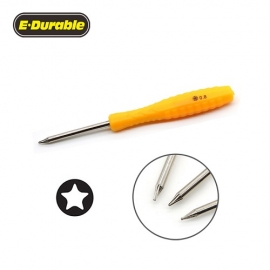China Precision Yellow plastic handle 82mm length Five star 0.8mm pentalobe mini screwdriver factory