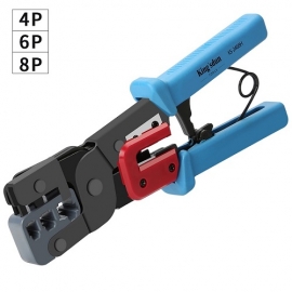 RJ45 Crimp Tool Professional Modular Ethernet Connector Crimper Cutter Stripper for RJ22 RJ12 RJ45 Legacy Connectors