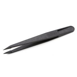 China Top selling cheap price 93302 Black Flexibility Portable Anti-static Plastic pointed Tweezer factory