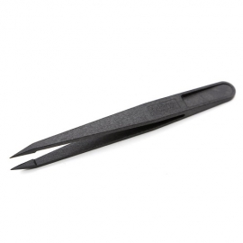 Top selling cheap price 93302 Black Flexibility Portable Anti-static Plastic pointed Tweezer