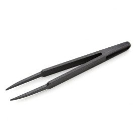 China UF-93303 Hand Tool Black/White Anti-static Plastic Tweezers factory